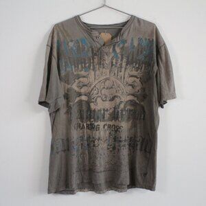 Vintage Y2K Modern Culture Charing Cross Grunge Tee Shirt Gray XL
